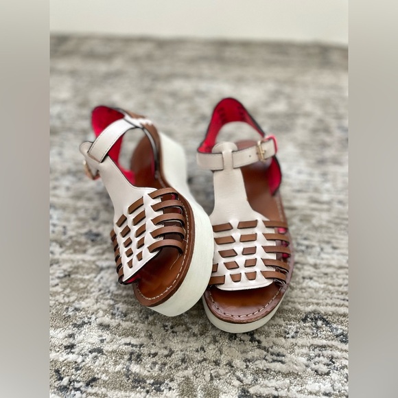 Rare Coach Putnam Huarache Leather Platform Sandals Legacy size 9 - Picture 7 of 13